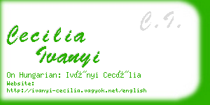 cecilia ivanyi business card